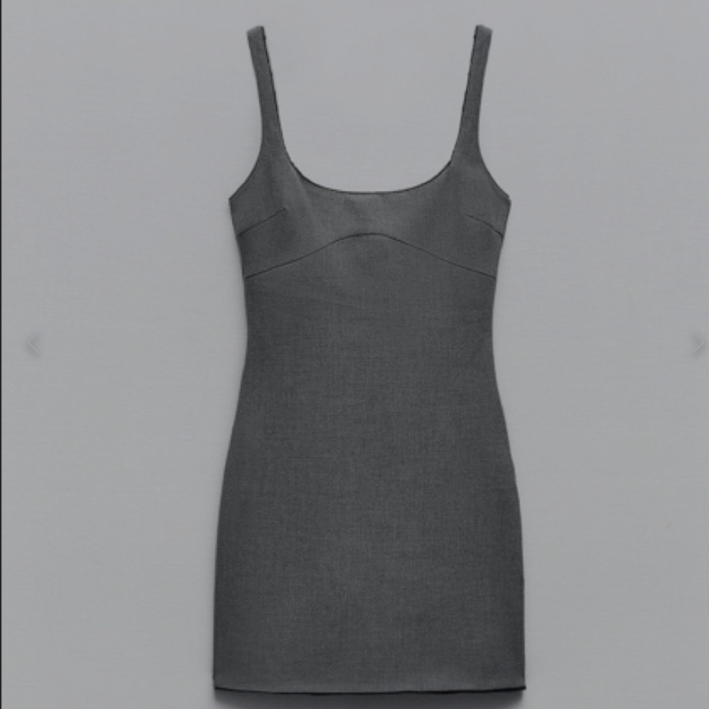 Zara Charcoal Sleeveless Mini Dress